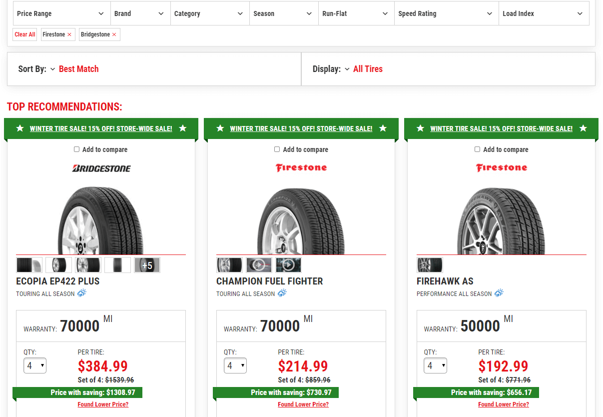 online tire sales